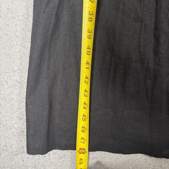 NWT House Of Harlow Sz S Black Midi Dress Linen Blend Sweetheart Bustier Bodice - Picture 10 of 16